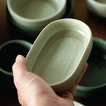 ������� Loveramics Tapas 14.5cm Oval Bowl (S) (Matte Light Green)