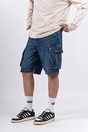����� STiTCH CARGO Jeans Shorts DARK BLUE