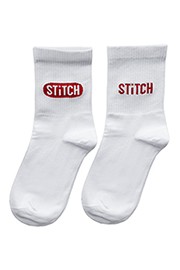 ����� STiTCH Socks Basic + Oval Red