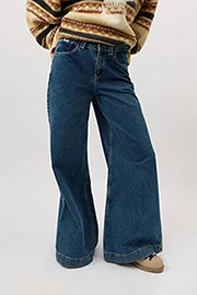 ������ The Ragged Priest SWEEPER WIDE LEG JEAN INDIGO