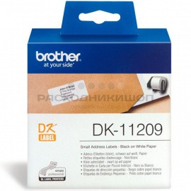 BROTHER DK11209 маленькие адресные наклейки (29 x 62 мм) 800 шт.