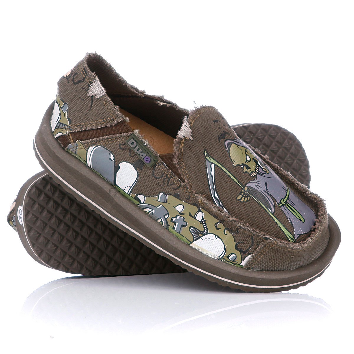 Купить мокасины детские Dude Farty 4 Kids Olive Cemetery (061212obyv23 ...