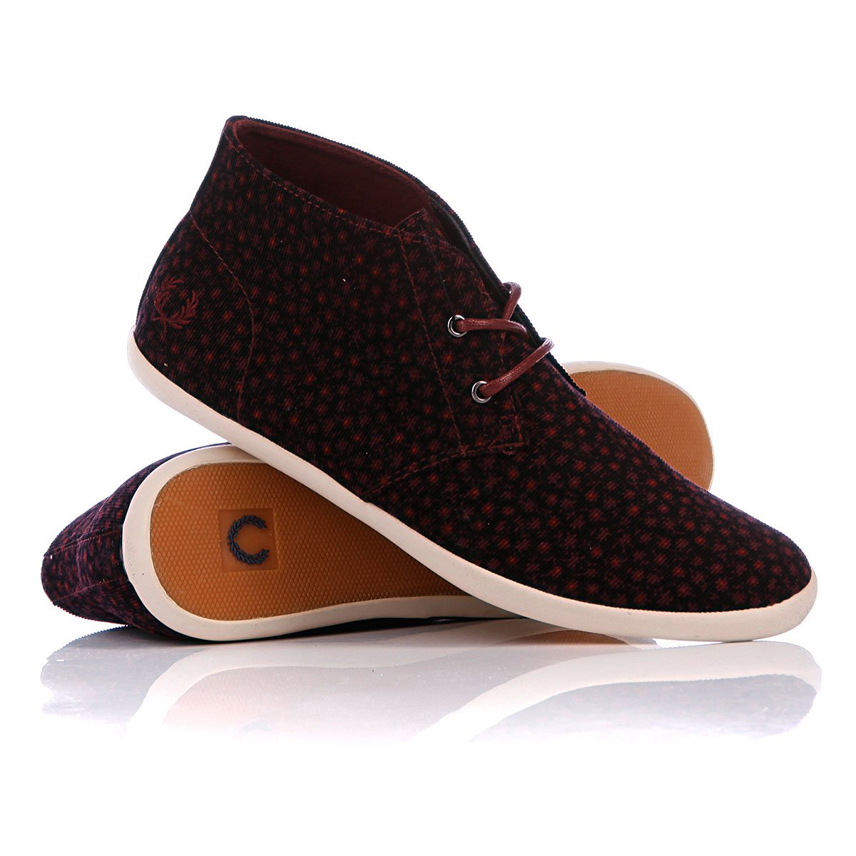 Купить кеды женские Fred Perry Roots Floral Print Corduroy Navy в ...