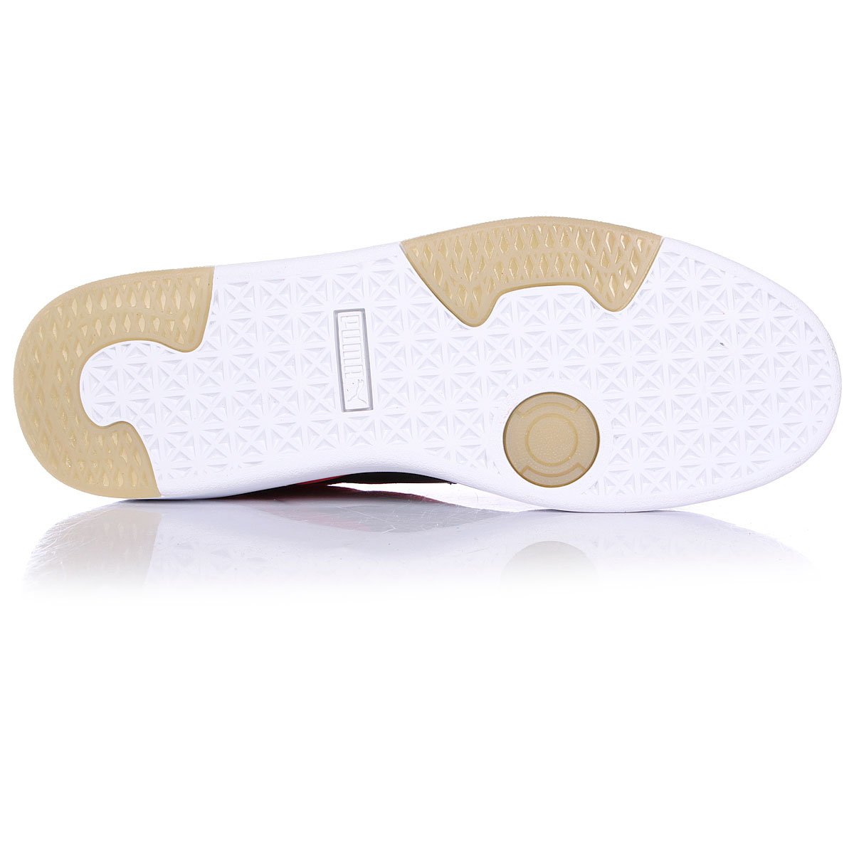 red black puma suede