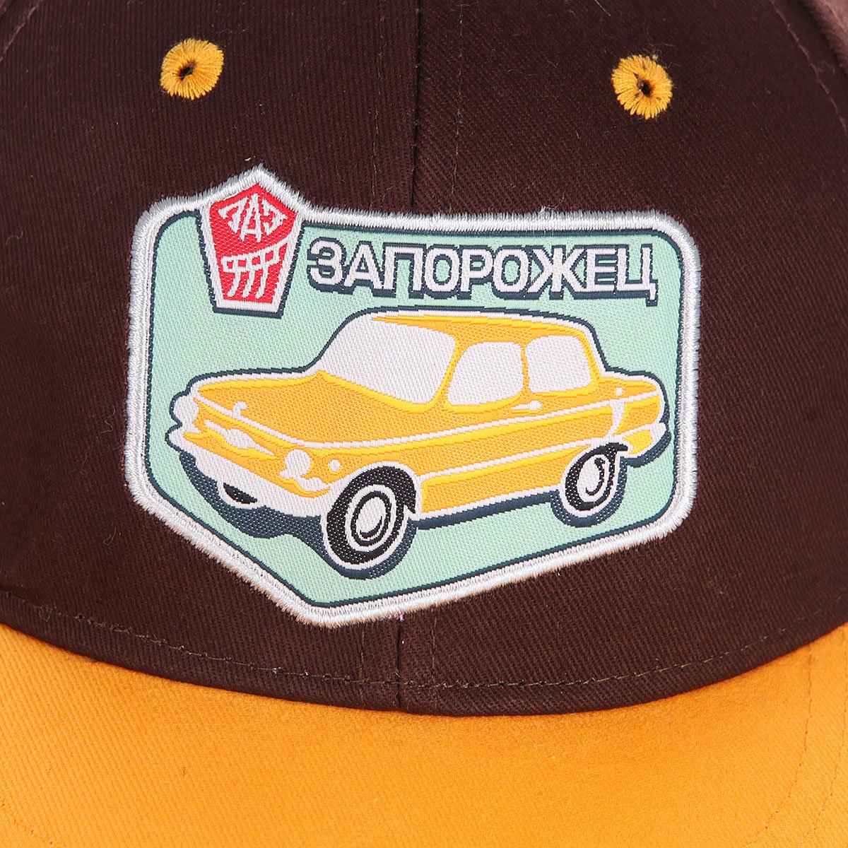Купить бейсболку с прямым козырьком детскую запорожец авто снэп Brown ...