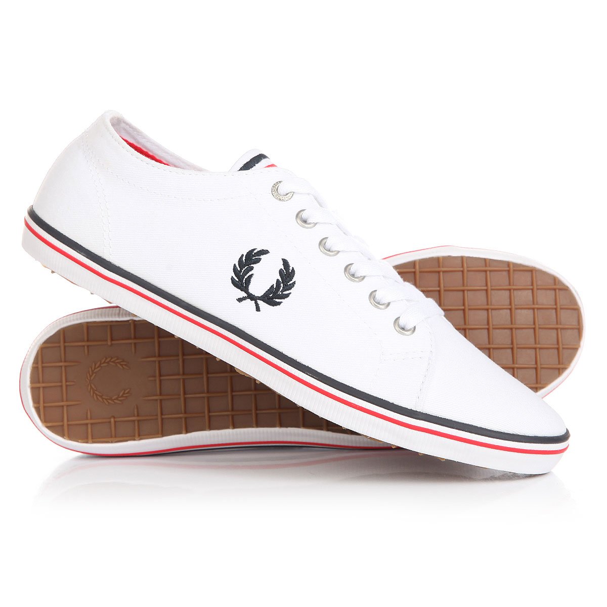 Купить кеды низкие Fred Perry Kingston Twill Clean White в  интернет-магазине Proskater.ru