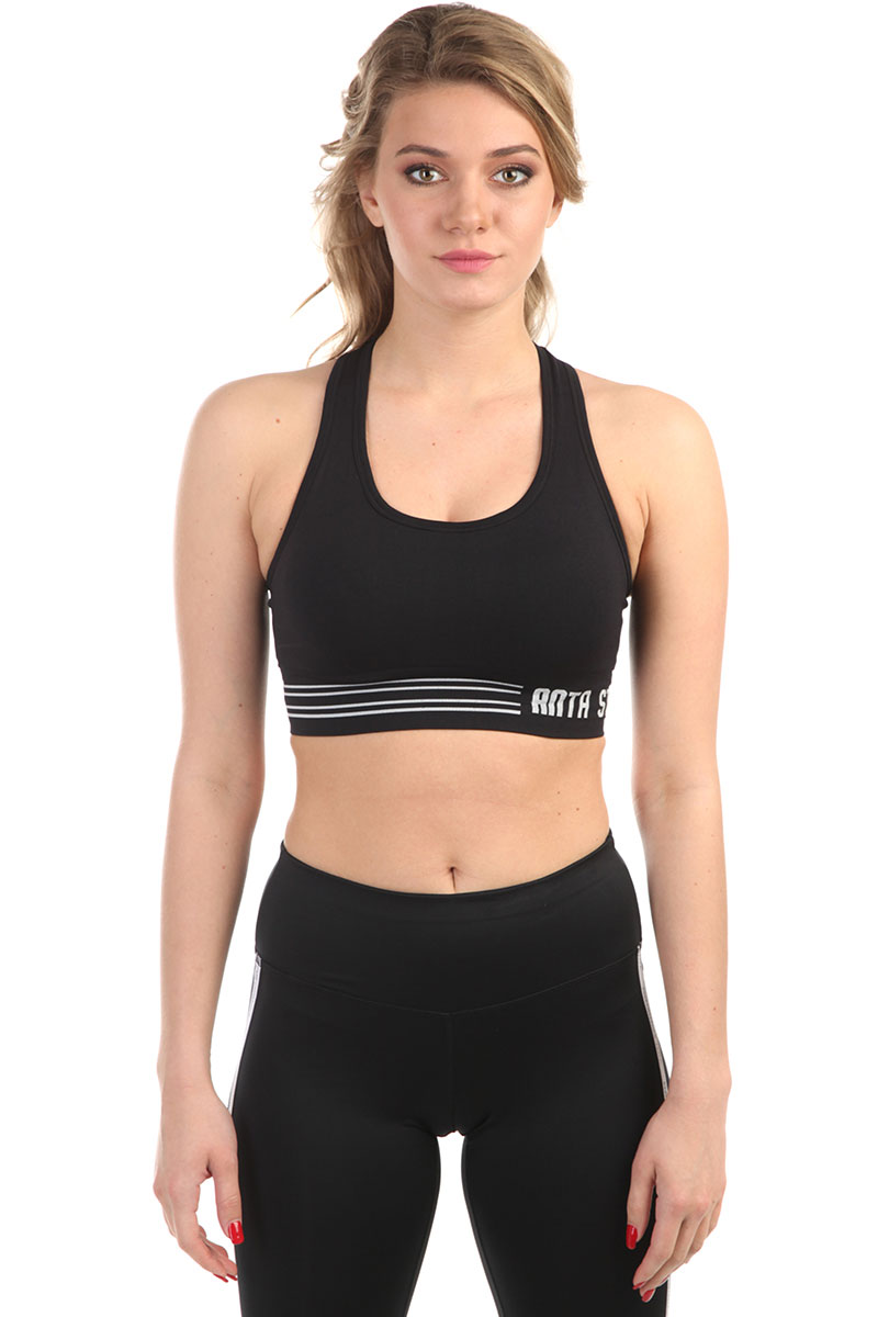 Черный спортивный топ. Анта бра Cross Training. Топ Anta. Спортивный топ с поддерживающим эффектом фирмы Анта. Спортивный топ бра.