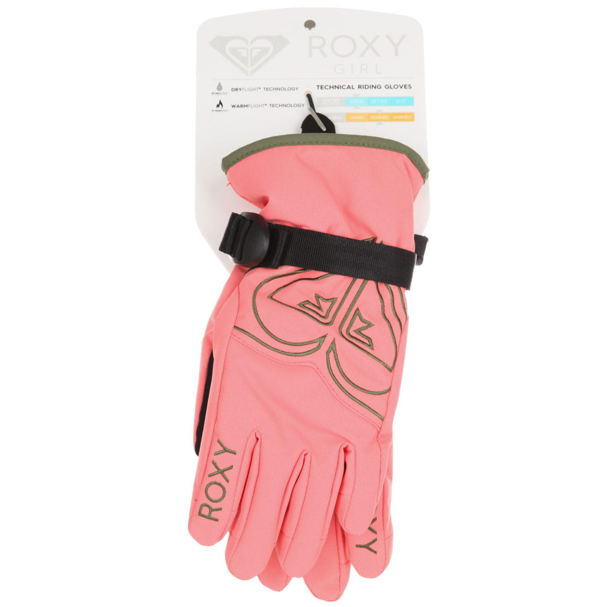 Розовые перчатки сноубордические roxy