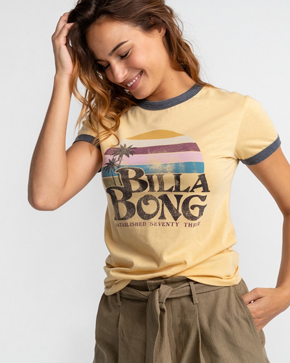 Желтый summer sale billabong. Топик футболка с выцветшей ткани. Футболки с линялым эффектом. Футболка женская 07u_жёлтый.