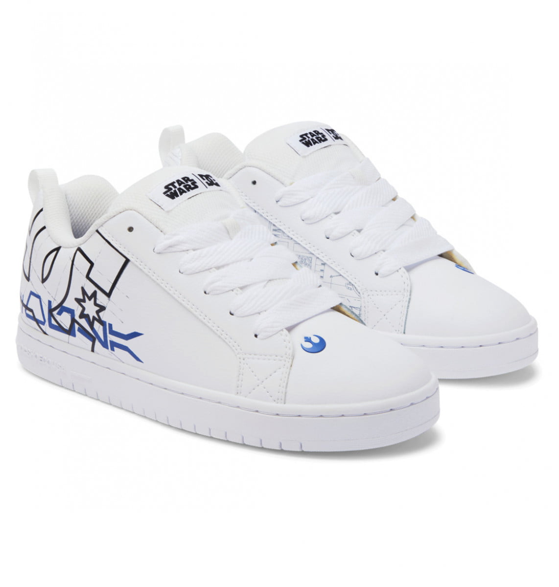 Купить мужские кроссовки Star Wars™ | DC SHOES Court Graffik white/blue ...