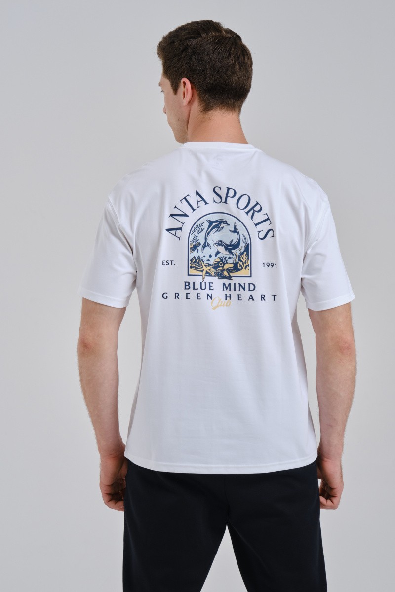 �������� ANTA BLUE HEART GREEN MIND SS Tee 852528150-1