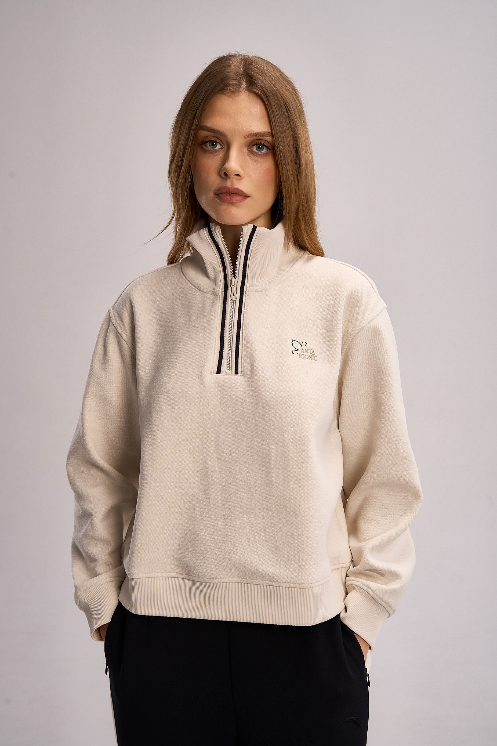 Купить толстовку half-zip ANTA ICONIC Sweatshirt (862618725-2) в