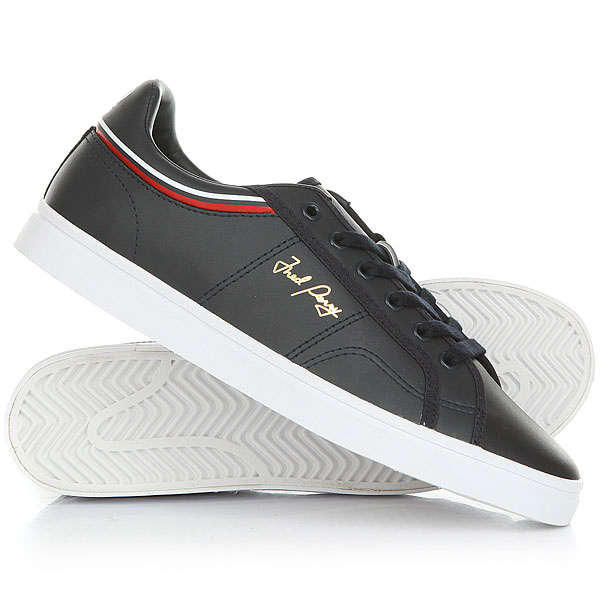 Купить кеды низкие Fred Perry Sidespin Leather Navy/White в интернет ...
