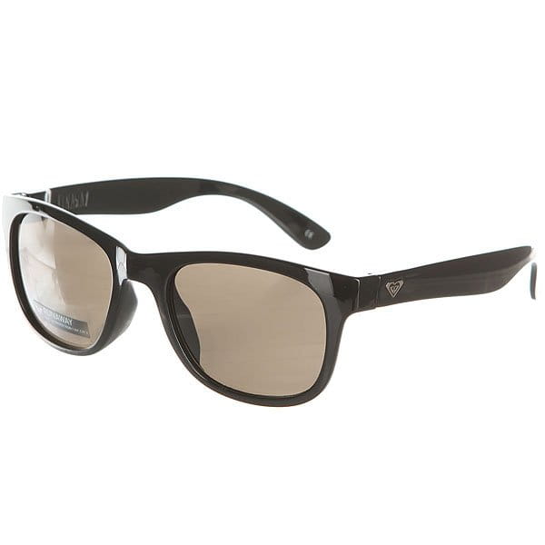 Черный очки женские roxy runaway shiny black/grey3