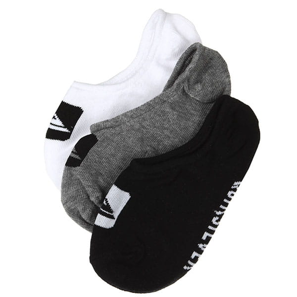 Черные детские носки-невидимки quiksilver (3 пары)