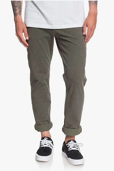Зеленые брюки-чинос krandy 19" straight fit