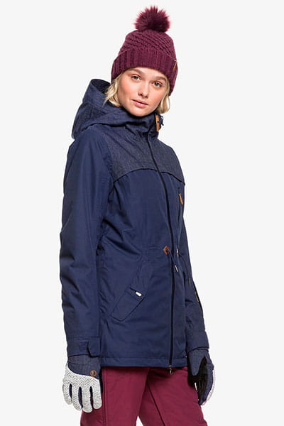 Жен./Сноуборд/Верхняя одежда/Куртки для сноуборда Женская Сноубордическая Куртка Roxy Stated Medieval Blue