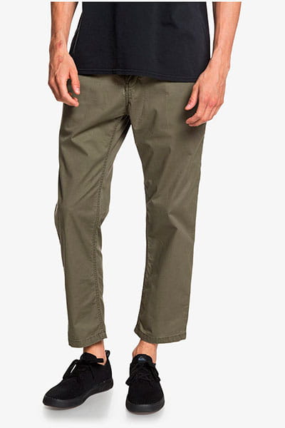 Темно-коричневые мужские укороченные брюки fatigue