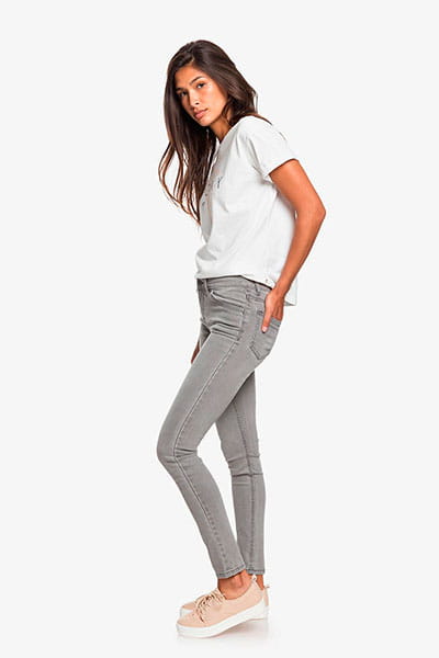 Бежевые женские скинни джинсы stand by you grey