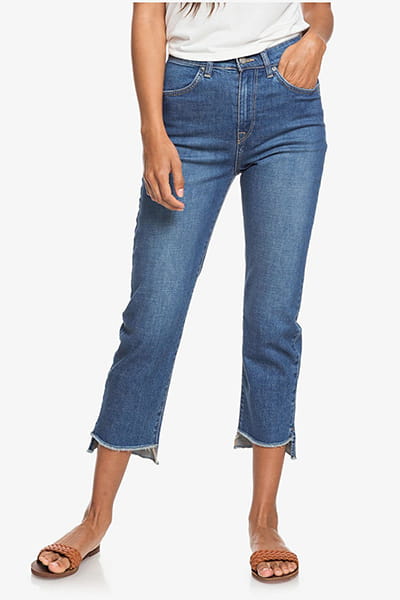 Женские укороченные прямые джинсы с высокой талией Sweety Ocean