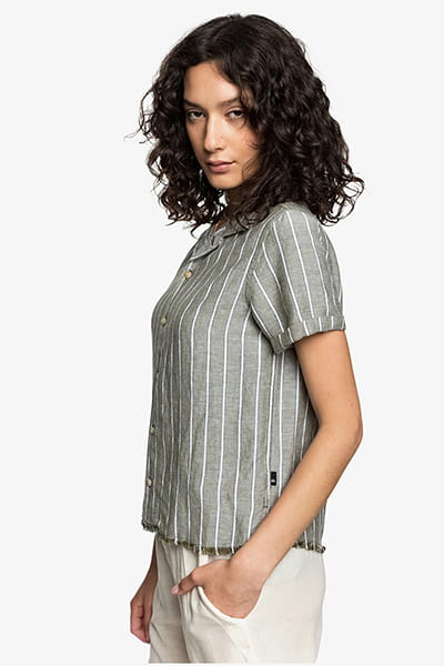 Женская льняная рубашка с коротким рукавом Quiksilver Womens