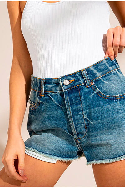 Жен./Одежда/Шорты/Шорты джинсовые Женские джинсовые шорты со средней талией Trigger Hippie