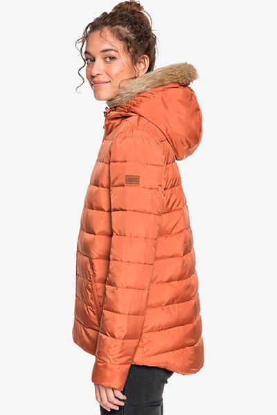 Бежевый женская куртка rock peak fur