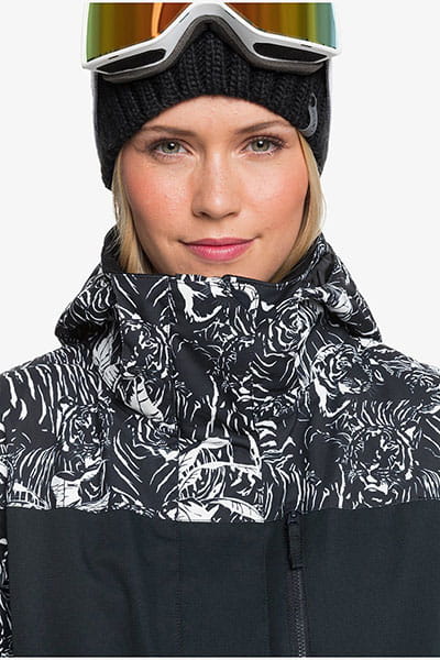 Черный женская сноубордическая куртка roxy jetty
