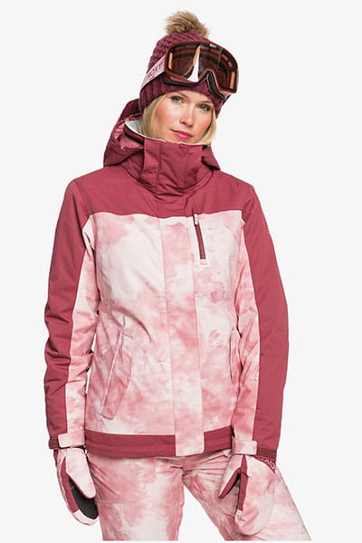 Красный женская сноубордическая куртка roxy jetty