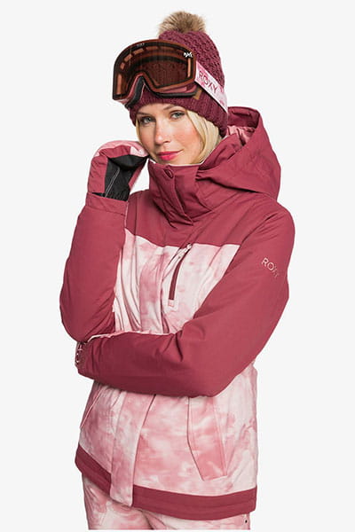Розовый женская сноубордическая куртка roxy jetty