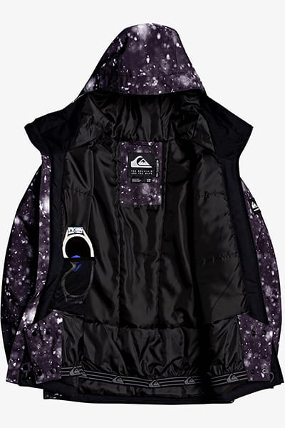 Черный детская сноубордическая куртка mission printed 8-16