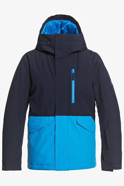 Мал./Сноуборд/Верхняя одежда/Куртки для сноуборда Детская Сноубордическая Куртка Quiksilver Mission Solid 8-16 Brilliant Blue
