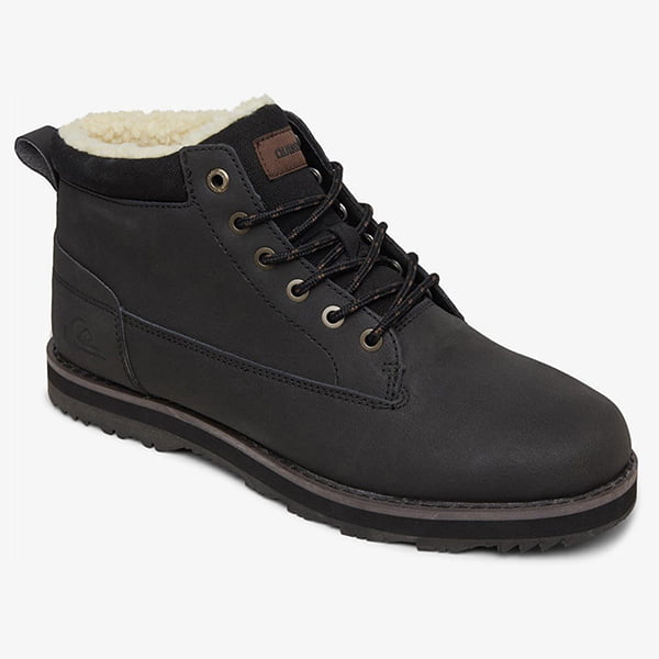 Муж./Обувь/Ботинки/Ботинки зимние Зимние Кожаные Ботинки Quiksilver Mission V Solid Black
