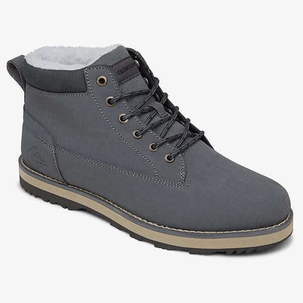 Муж./Обувь/Ботинки/Ботинки зимние Зимние Кожаные Ботинки Quiksilver Mission V Grey/Grey/Black