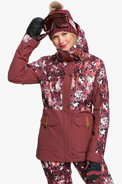 Бордовый женская сноубордическая куртка andie