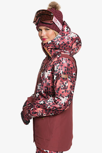 Бордовый женская сноубордическая куртка andie