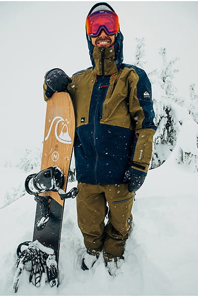 Темно-зеленый мужская сноубордическая куртка forever 2l gore-tex®