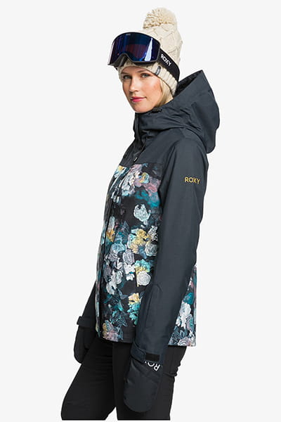Коричневый женская сноубордическая куртка roxy jetty 3in1