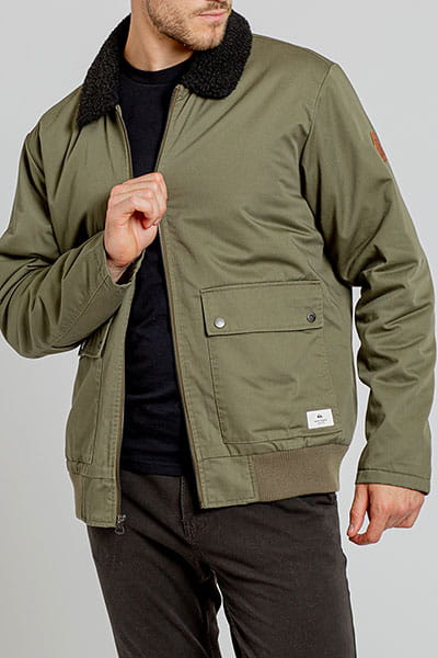 Зеленый мужская куртка les colines