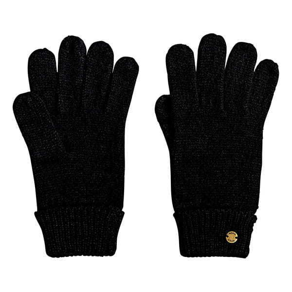 Черные женские перчатки let it snow