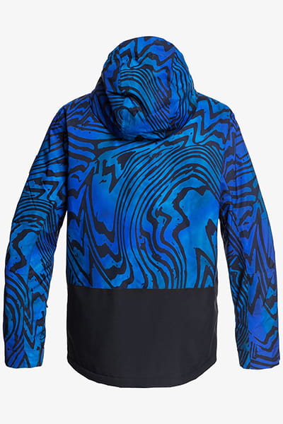 Синий мужская сноубордическая куртка mission printed block