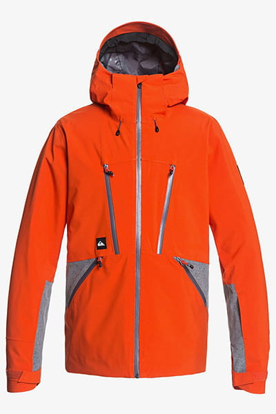 Оранжевый мужская сноубордическая куртка stretch fjord