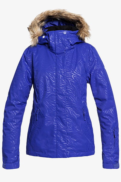Жен./Сноуборд/Верхняя одежда/Куртки для сноуборда Женская Сноубордическая Куртка Roxy Jet Ski Mazarine Blue Zebra