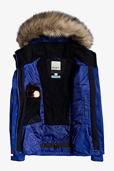 Жен./Сноуборд/Верхняя одежда/Куртки для сноуборда Женская Сноубордическая Куртка Roxy Jet Ski Mazarine Blue Zebra
