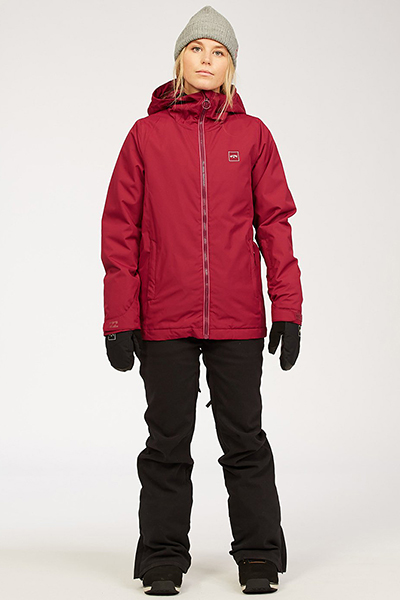Бордовый женская сноубордическая куртка sula