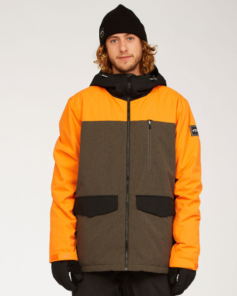 Оранжевый мужская сноубордическая куртка all day