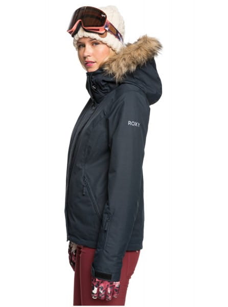 Жен./Сноуборд/Верхняя одежда/Куртки для сноуборда Женская Сноубордическая Куртка Roxy Jet Ski True Black