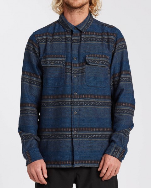 

Мужская Рубашка С Длинным Рукавом Desert Seas Jacquard, Синий, U1SH13-BIF0