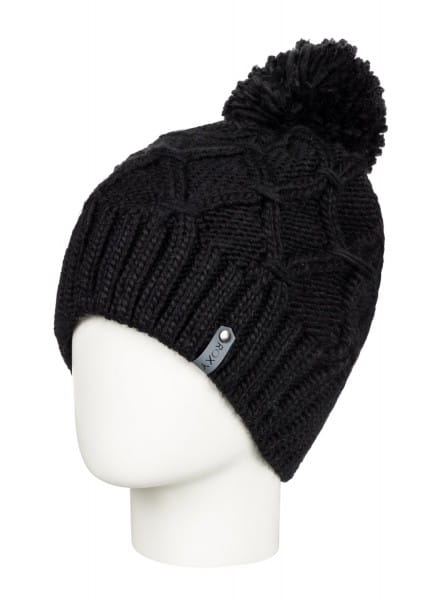 Черные женская шапка с помпоном winter