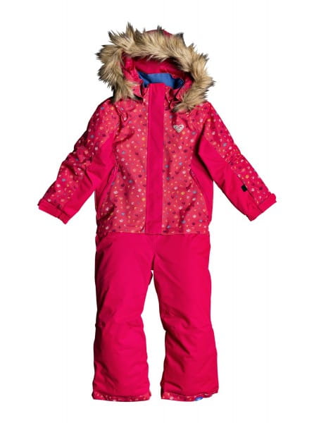 Темно-розовый детский сноубордический комбинезон paradise 2-7